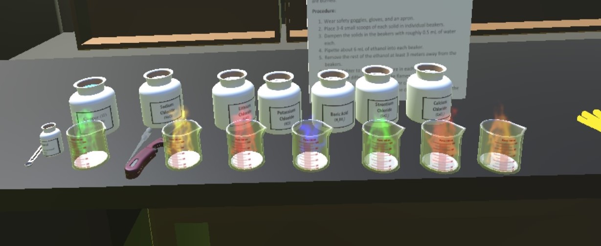 The Rainbow Flame Lab is now on The VR Chemistry Lab for Meta Quest
